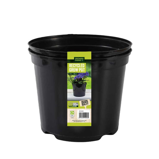 BOSMERE 7.5 Litre N203 Round Container Pot (Pack of 2), Black