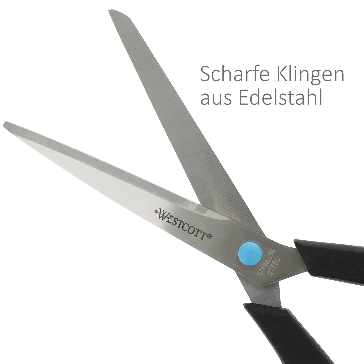 Westcott Easy Grip Scissors 3 Pieces Black | Set of 3 Universal Scissors with Comfort Grip | Extra Sharp & Durable Stainless Steel Blade | Scissors for Crafting, Household & Office | N-90027 00