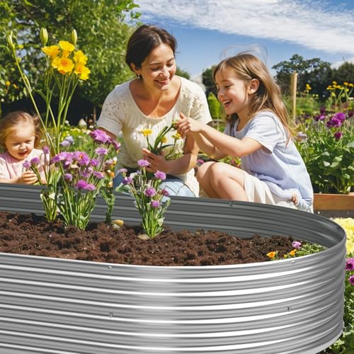 Bvewg 3 Pack 6x3FT Galvanized Raised Garden Bed Outdoor,Metal Garden Bed for Vegetables,Steel Raised Beds for Gardening,Above Ground Box for Flower