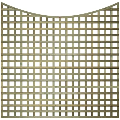 Privacy Concave Wooden Trellis Panel 6ft x 6ft
