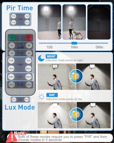 KALAHOL 2024 Newest 50W Security Lights Security Lights Outdoor Motion Sensor with IR Remote Control, 5000LM 6500K Cold White Outdoor Lights IP66 Waterproof LED Floodlights for Garden, Backyard