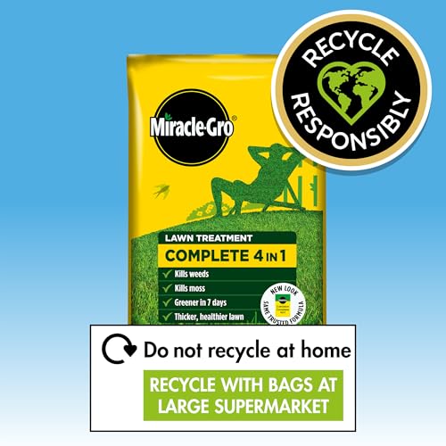 Miracle-Gro Evergreen Complete 4-in-1 Lawn Food, Weed & Moss Control, 360 m2, Yellow