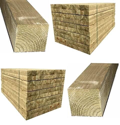 Pressure-Treated Square wooden post Gate or Fence posts garden timber wood 2.4m x 100mm x 100mm, Timber Fencing Post 4" x 4" fence posts, 8ft (240cm) Wooden Post