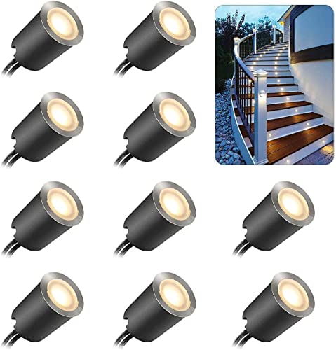 SMY 10 Pack LED Decking Lights Warm White IP67
