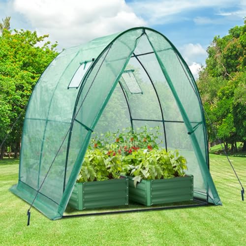 Ohuhu Walk-In Polytunnel Greenhouse 180x180x200cm