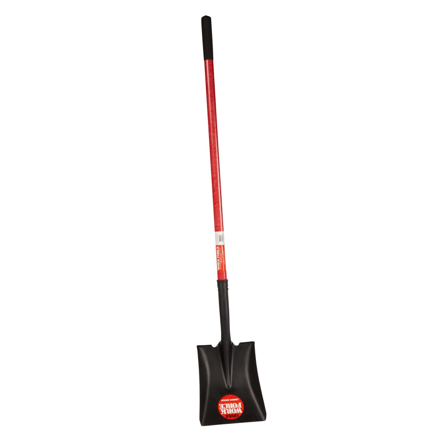 Emsco Group 1252-1AZ Workforce Tools Square Round Point Shovel, 48", Red/Black