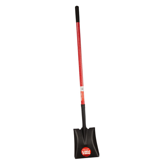 Emsco Group 1252-1AZ Workforce Tools Square Round Point Shovel, 48", Red/Black