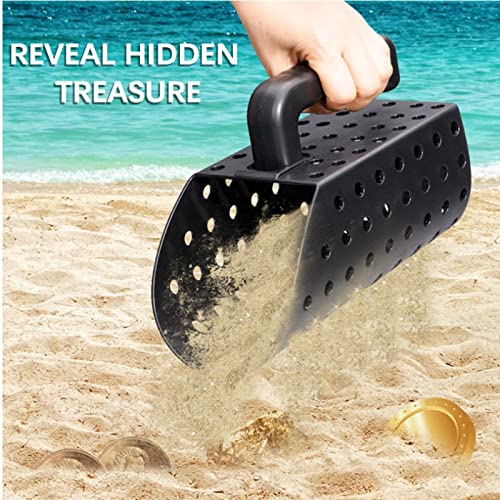 Metal Detecting Sand Scoop Set, Metal Detector Accessories, Portable Ergonomically Sturdy ABS Plastic Sand Scoop and Trowel for Treasure