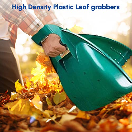 ACCURATE Set of 2 Leaf grabbers, the easy way to keep your outdoor areas tidy, lightweight and easy to use-Forest Green (1)