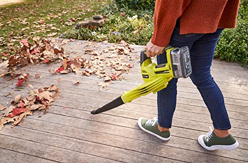 Ryobi OBL1820S ONE- Cordless Blower, Air Speed (Zero Tool), 245 km/h, 18 V, Hyper Green and Grey
