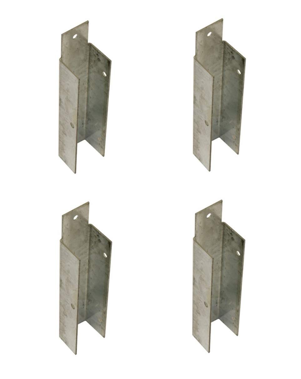 Fencing Gravel Board Bracket Clip 4 Pack 25x25mm x 220mm pre-galvanised Metal Wood Wooden Timber Fence metpost GBC001