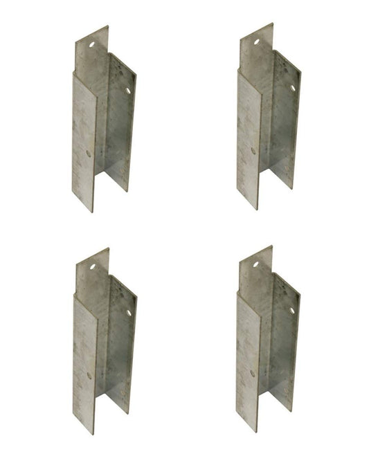 Fencing Gravel Board Bracket Clip 4 Pack 25x25mm x 220mm pre-galvanised Metal Wood Wooden Timber Fence metpost GBC001