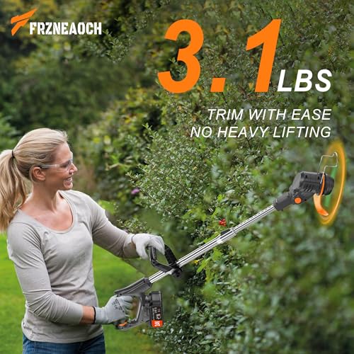 Metal Blade Cordless Strimmer 21v Grass Trimmers Easy to use, 3.2LBS weight Grass Trimmer For Lawns and Farmland, DIY Garden, Lawn Care (Black)