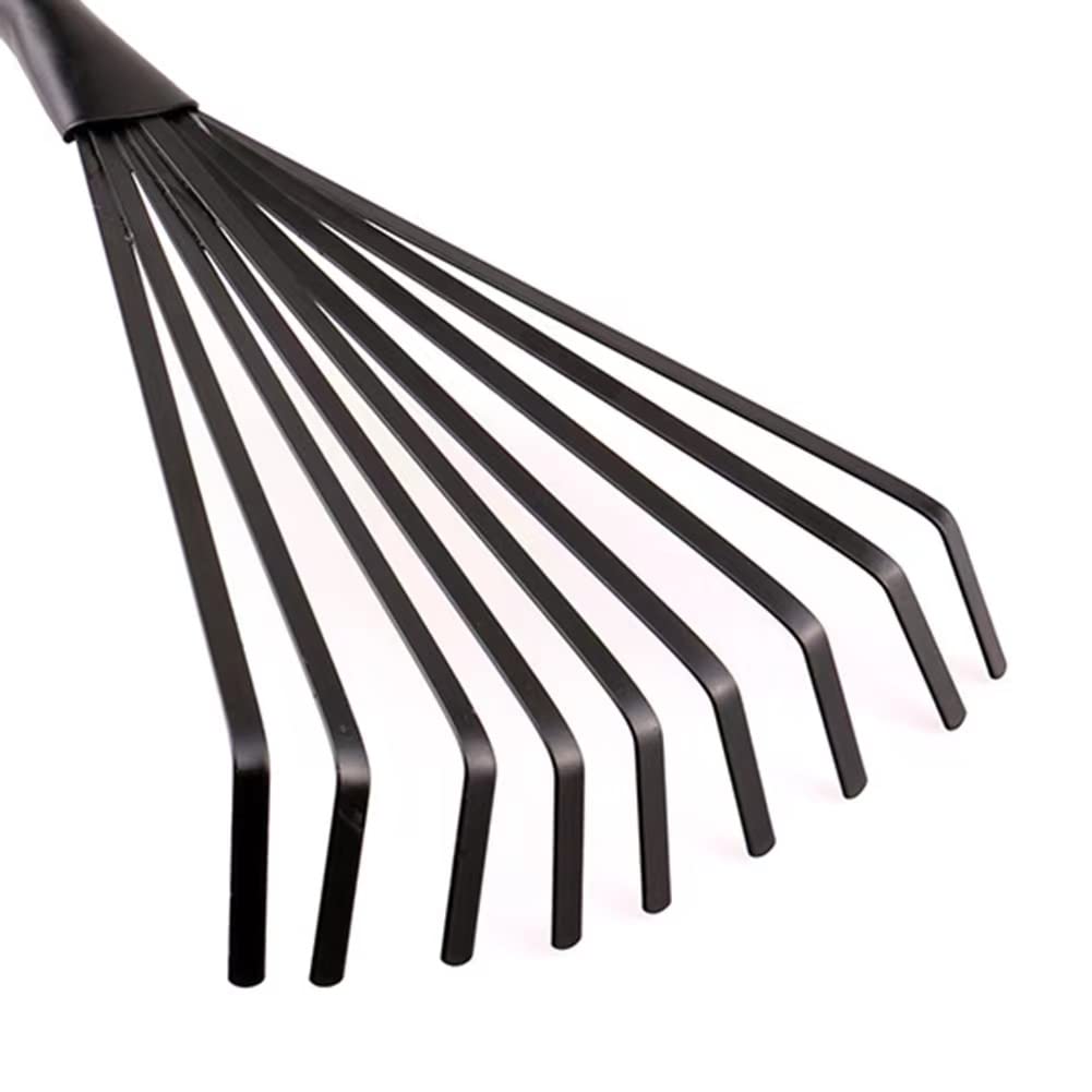 NINGVIHE Garden Rake,Hand Rake,Rake for Gardening,Mini Grass Rake,Horse Poo Picker,Ergonomic Grip for Comfort and Control Professional Hand Tools (small rake), Multi
