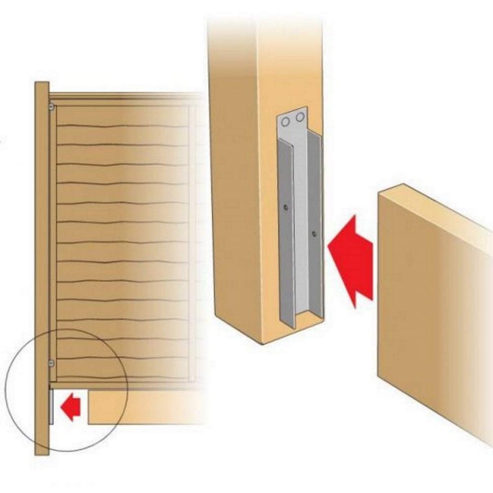Fencing Gravel Board Bracket Clip 4 Pack 25x25mm x 220mm pre-galvanised Metal Wood Wooden Timber Fence metpost GBC001
