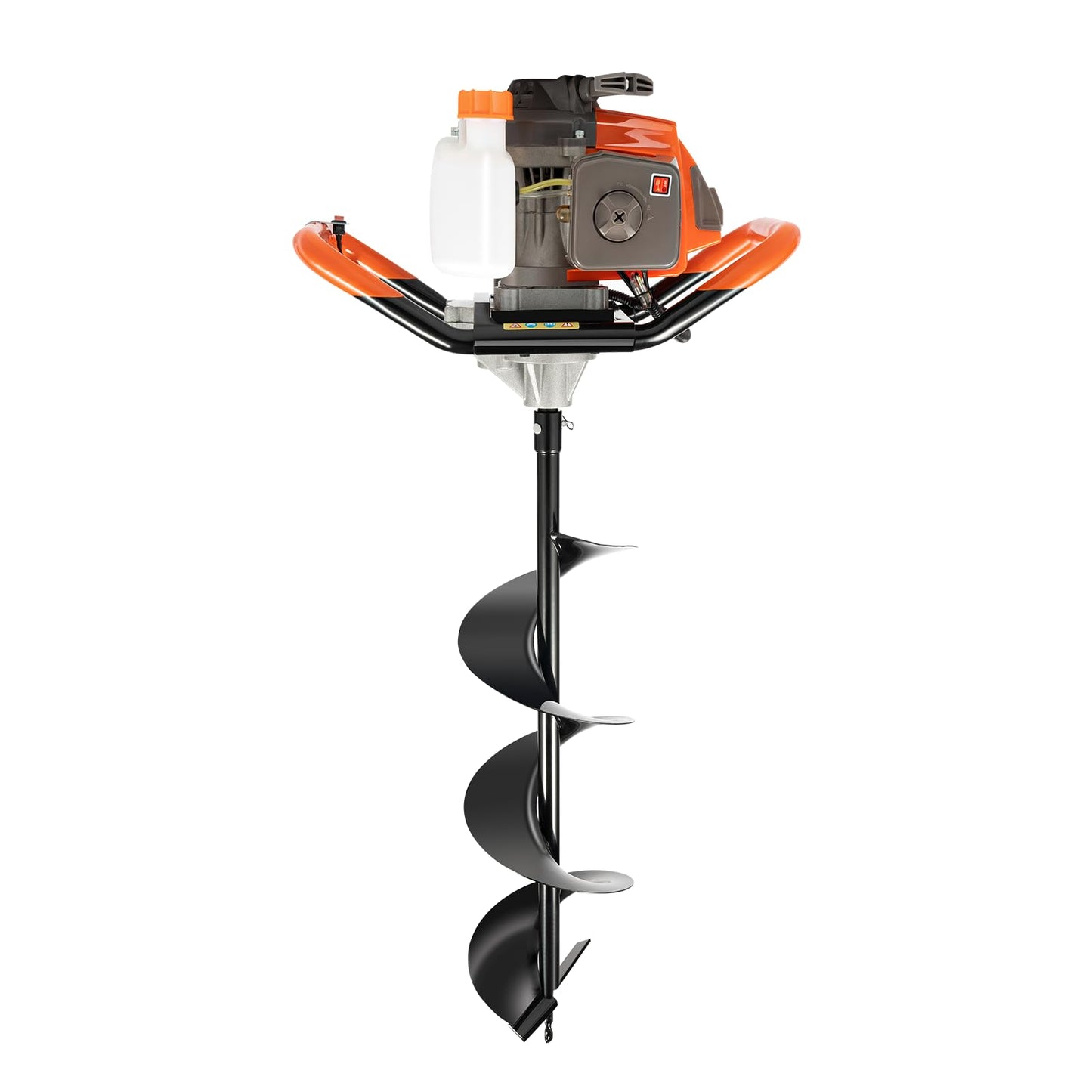 71cc 2-Stroke Petrol Earth Auger, Fence Posts 2.3 kW Petrol Drill (with 3 Bits) 100 mm 150 mm 200 mm, 2 Stroke Auger Post Hole Digger, for Digging Holes on Ice or Other Surfaces