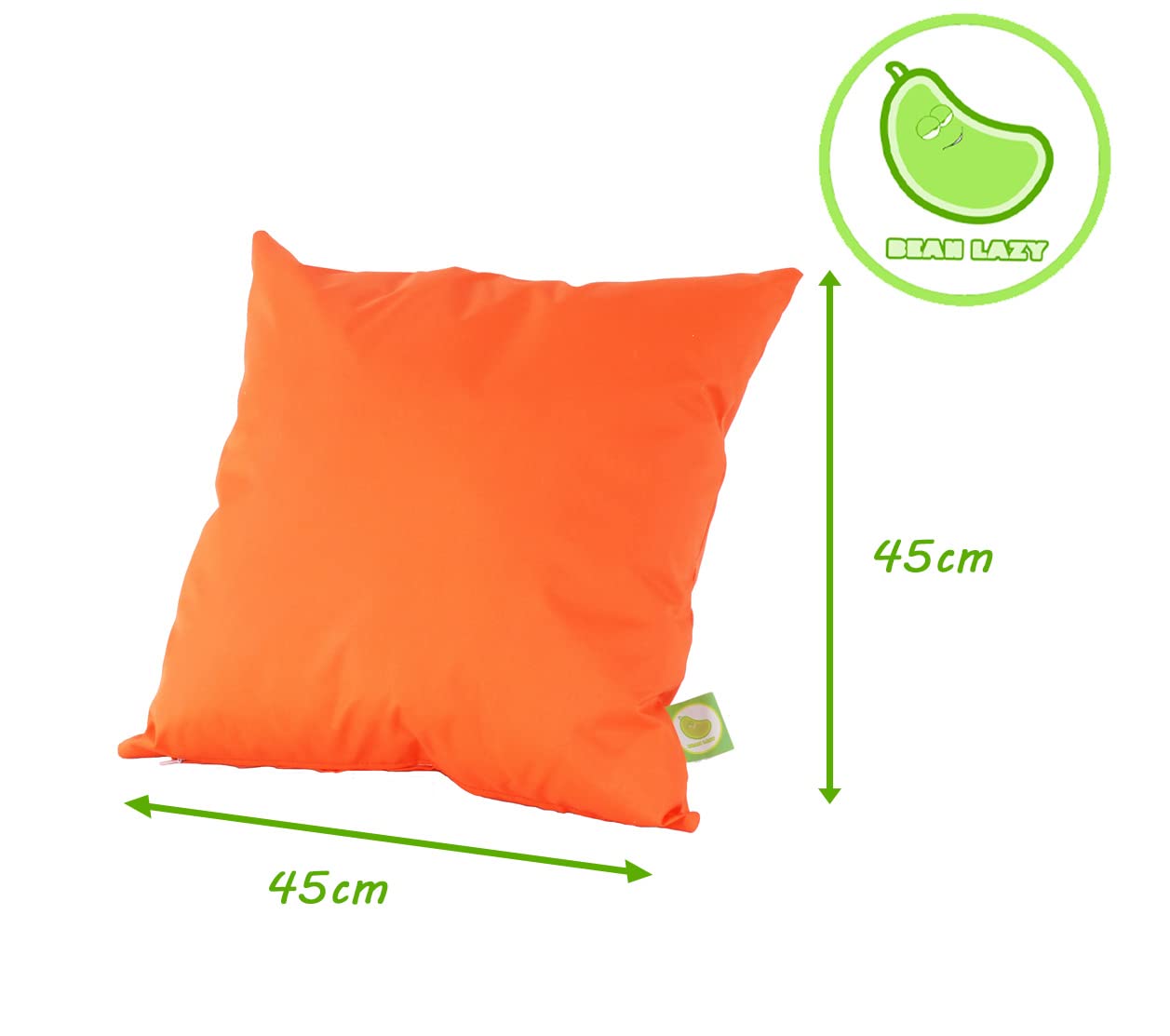 Waterproof Outdoor Garden Furniture Seat Cushion Filled with Pad By Bean Lazy - Orange