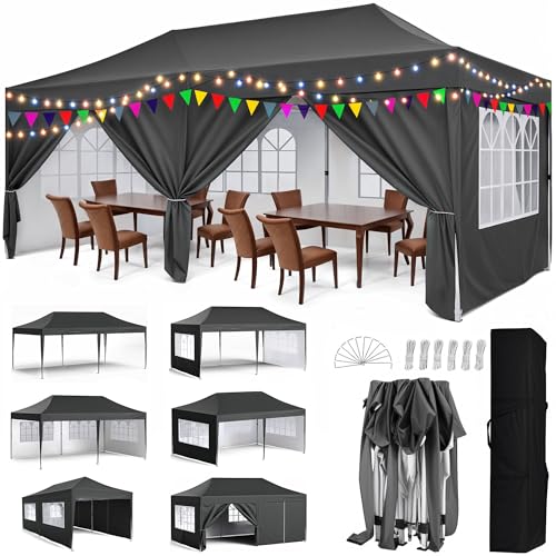 MoraRise 3x6m Pop Up Gazebo with 6 Sidewalls