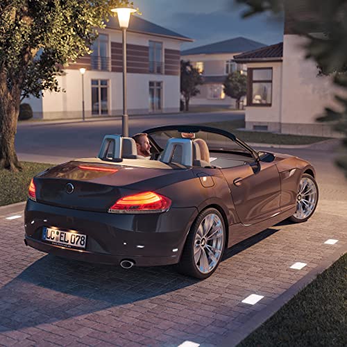 ledscom.de 4 Pieces LED Paving Stone Ground recessed Light CUS for Outdoors, IP67, Angular, 20 x 10cm, 2.9 W, 228lm, Cool White