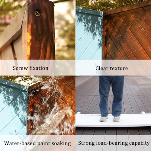 Rustic Wooden Garden Gate with Column for Outdoor Decor Square Park Entrance Ornament Brown Finish 50x80cm