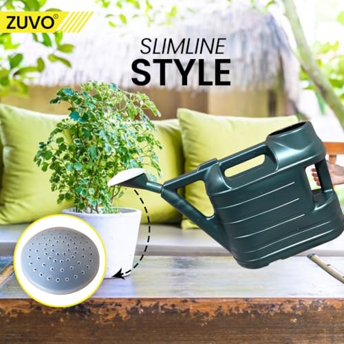 Watering Can Outdoor 6.5 L - Perfect Gardening Tool for Watering Plants - Light Weight Watering Cans - Green - Zuvo