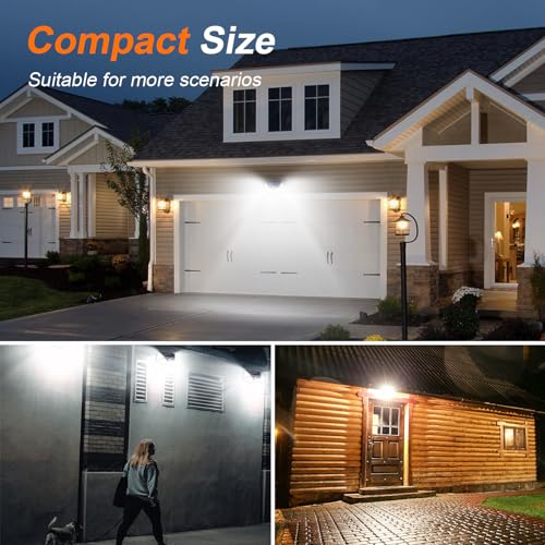 GRIFEMA GD203 Solar Security Lights Outdoor with Motion Sensor, 100LED, 3 Modes, Outdoor Garden Wall Lights Solar Powered, Waterproof IP65 for Garden, Yard, Pathway, Cool White