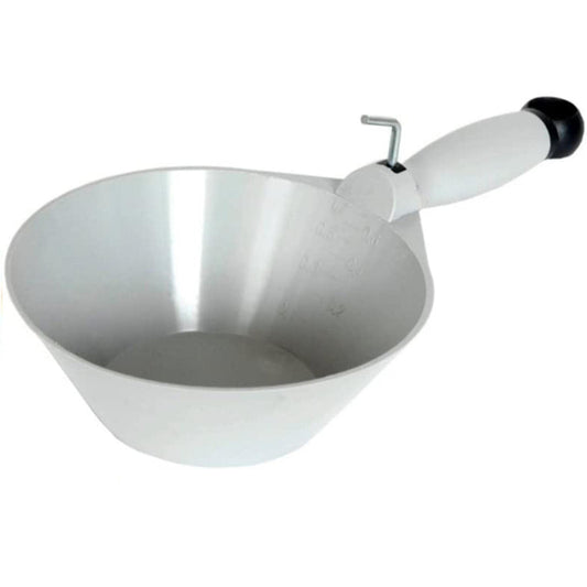 Proper Tools Toolty Plastic Scoop - 165mm Gray - Masonry Pan, PVC Scoops - Grain, Powder, Plaster, Water, DIY - TLTY-0412S
