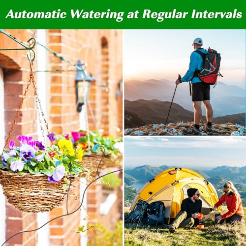 AnseTo Solar Irrigation System, 2024 Newest Flip Cover Irrigation System Kit Solar Drip Irrigation System with 9 Watering Programs and 10M Hose for Gardens,Courtyards,Balconies,Greenhouses ect