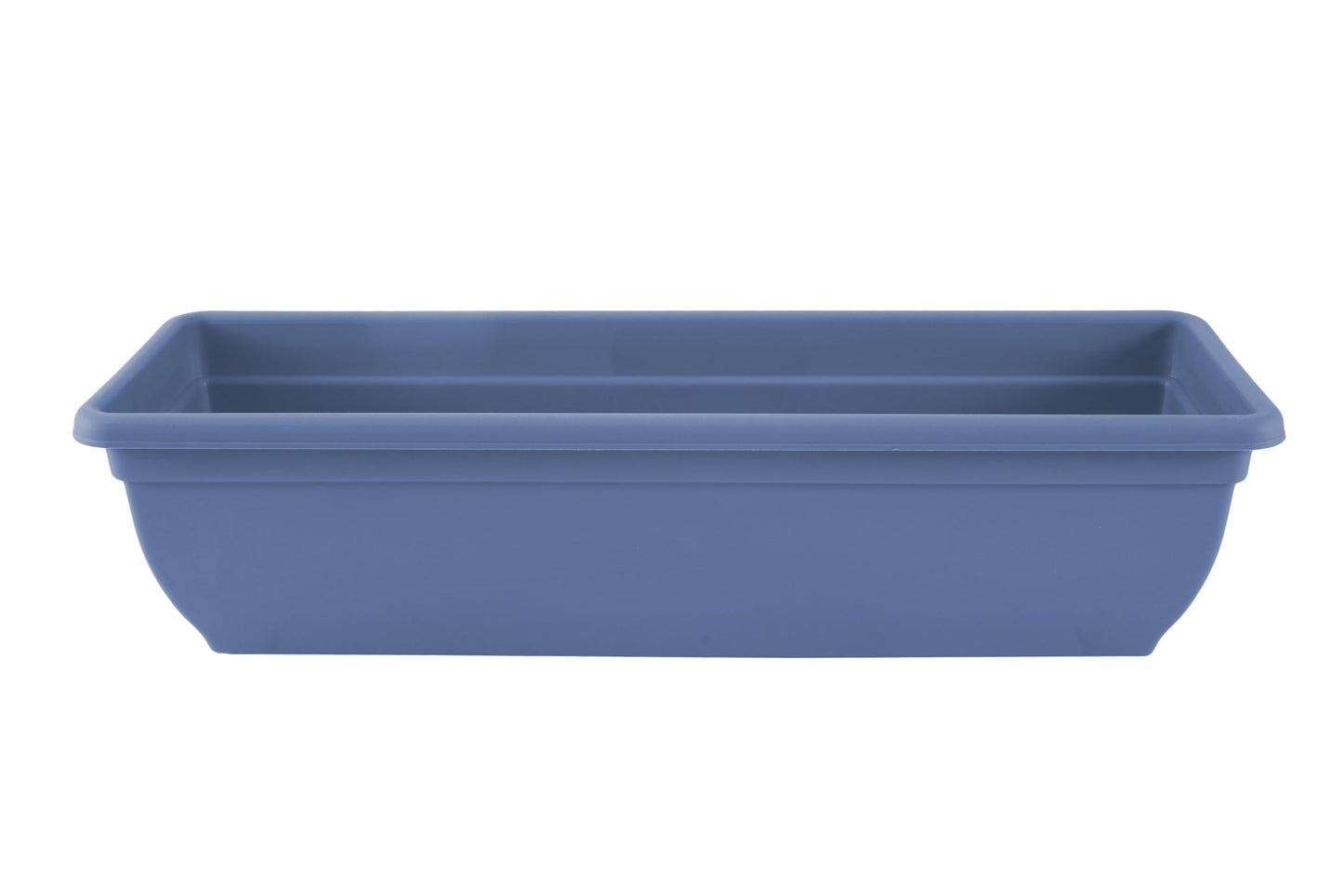 Muddy Hands Pack of 2-60cm Long Navy Blue Trough Plant Pot Plastic Planter Outdoor Garden Window Herb Flower Box