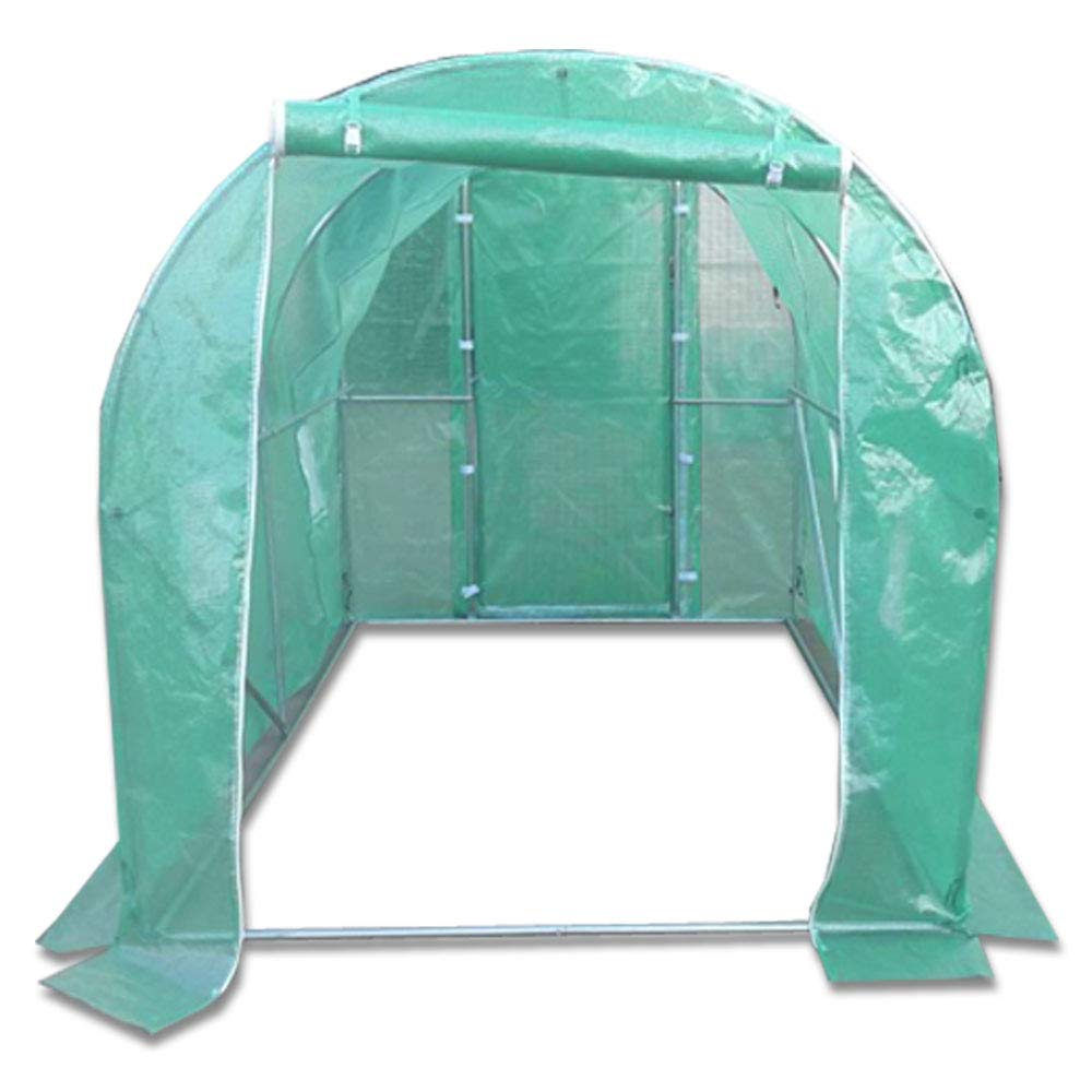4m x 2m Polytunnel "Strongest In It's Class" a fully Galvanised Structure with more Diagonal & Roof Bracing than all others. Metal Hinged Door | Multi Window