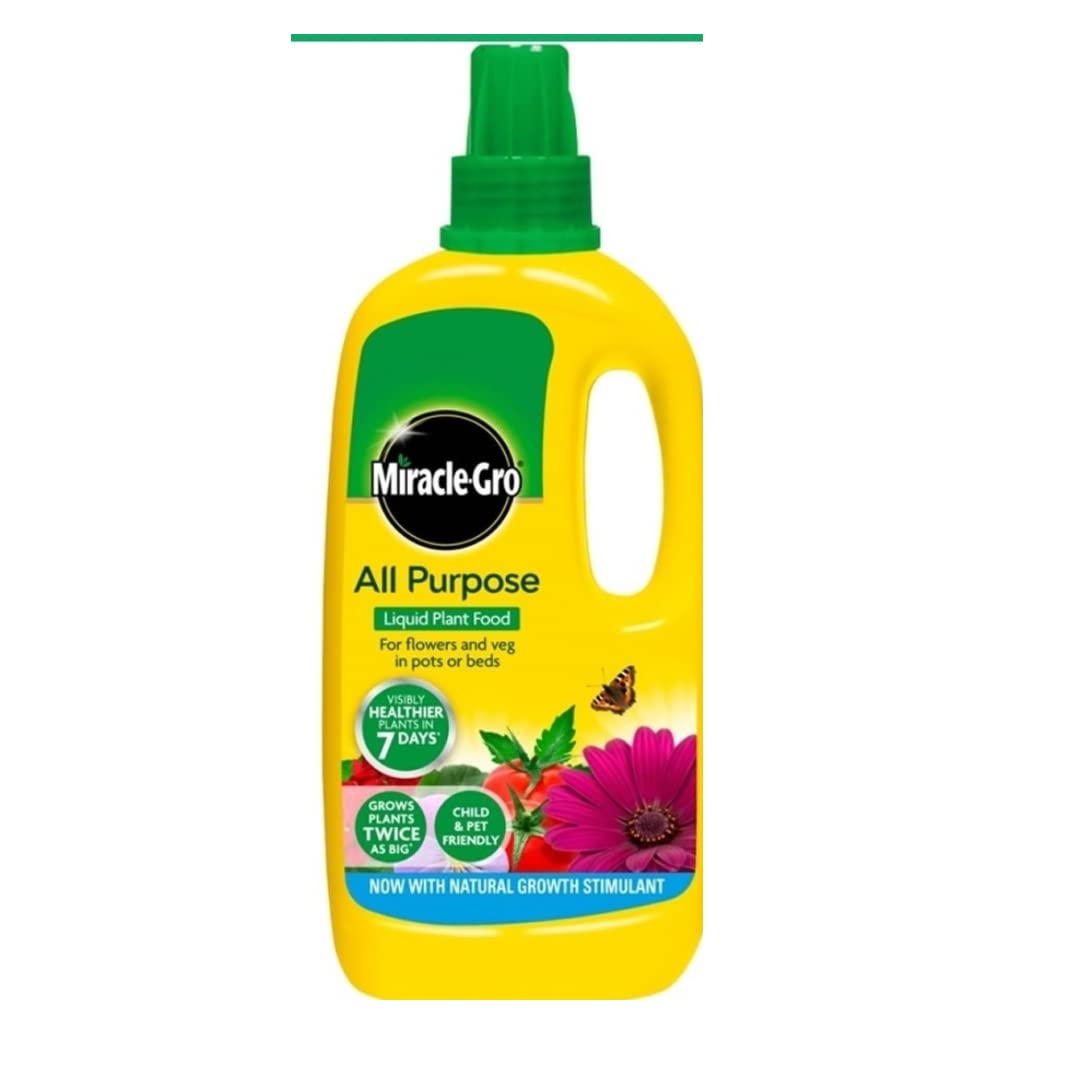 Liquid Plant Food 800ml - Miracle-Gro All Purpose concentrated Liquid Plant Food with a Thank you Sticker - Suitable for Indoors & Outdoor Planting