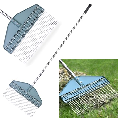YEELOR Leaf & Thatch Rake – Adjustable Handle