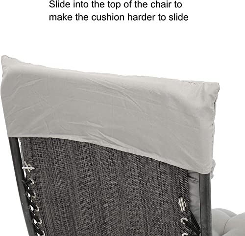 XEO HOME 2pcs Sun Lounger Chairs with Cushions Padded Set of 2 Zero Gravity Reclining Foldable Chair Portable Garden Camping Thick Comfortable Non-Slip Relaxer (Black With Beige Grey Cushions)