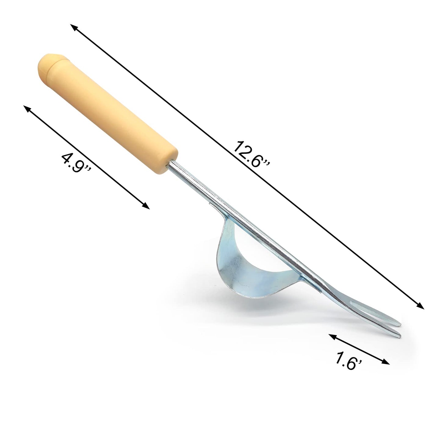 Qiuyan Stainless Steel Hand Weed Puller Long Handle Weed Remover Tool Y Shape Dandelion Weeder Fork Manual Root Weeding Tools for Garden Lawn Yard - 12.5"