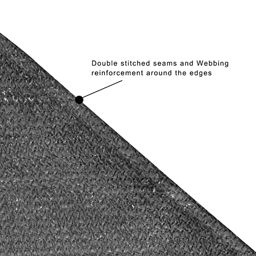 WOLTU Sun Shade Sail 2.5x2.5x3.5 m Right Angle Breathable HDPE Sail Shade UV Block with Free Rope Sunscreen Awning Canopy for Outdoor Garden Patio Yard Party,Grey