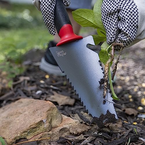 Radius Garden Root Slayer Carbon Steel Hand Shovel, Red, Trowel