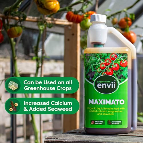 Envii Maximato – Organic Liquid Tomato Feed, Plant Fertiliser Enriched with Additional Seaweed, Magnesium & Calcium – 1 Litre