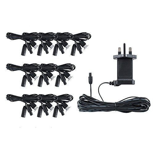 MiniSun | 15mm White LED Round Decking/Kitchen Plinth Lights Kit | Outdoor Lightning, Home Décor & Improvement Essential | Pack of 10