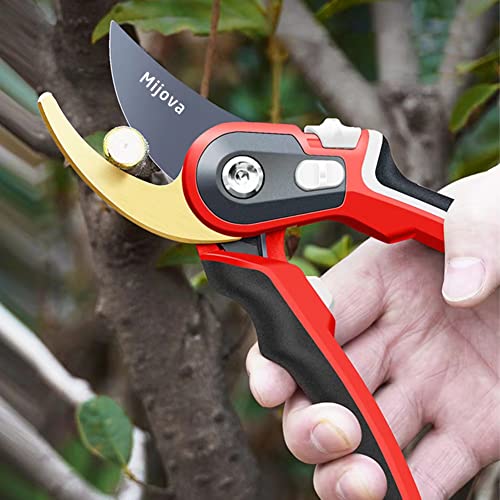 Garden Shears, Secateurs for Gardening Heavy Duty with High Carbon Steel Blades, Best Garden Pruner Scissors, Professional Gardening Hand Tools, Pruning Shears for Plants, Hedges and Flowers