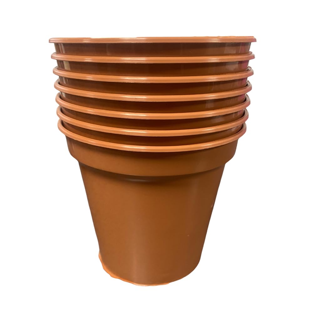 ACCURATE Garden Pot (Set of 7) Ideal for cultivation of cuttings or pricking out-Terracotta COLOUR- Size (4INCH/10CM) (1)