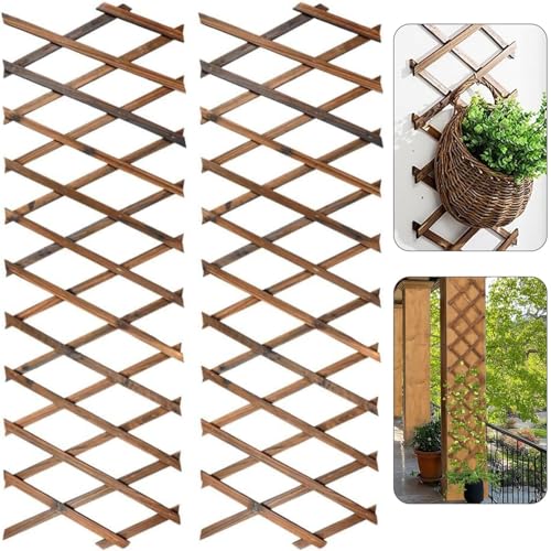 LATERN Expandable Wooden Trellis Panels 180cm – Pack of 2