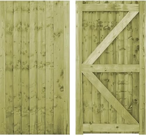 Wooden Featheredge Garden Gate 180cm x 75cm Brown