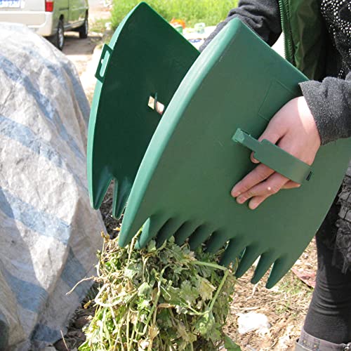 Leaf Grabbers, Garden Rake for Leaves,2 Pcs Handheld Garden Yard Leaf Grabber Leaf Collector Grabs Grass Grabbers with Leaf Claws Leaf Hand Rake for Garden Leaf Rubbish Grass Collecting Removal