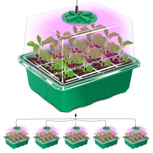 MIXC Seed Trays with Grow Light – 5 Pack