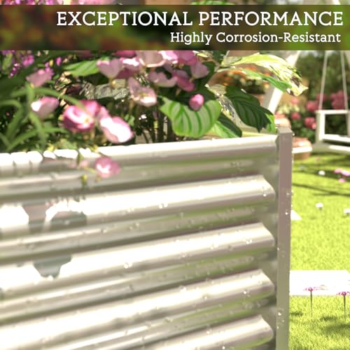 Bvewg 3 Pack 6x3FT Galvanized Raised Garden Bed Outdoor,Metal Garden Bed for Vegetables,Steel Raised Beds for Gardening,Above Ground Box for Flower