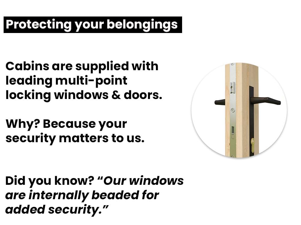 Dunster House Log Cabin Summer House 5 x 4 Metres Garden Room Office Man Cave DIY Outdoor Building Shed GhostFlower 34mm