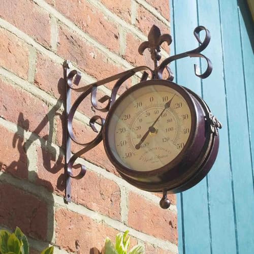 Smart Garden Products 5063001 York Station Wall Clock & Thermometer 25 x 28.5cm