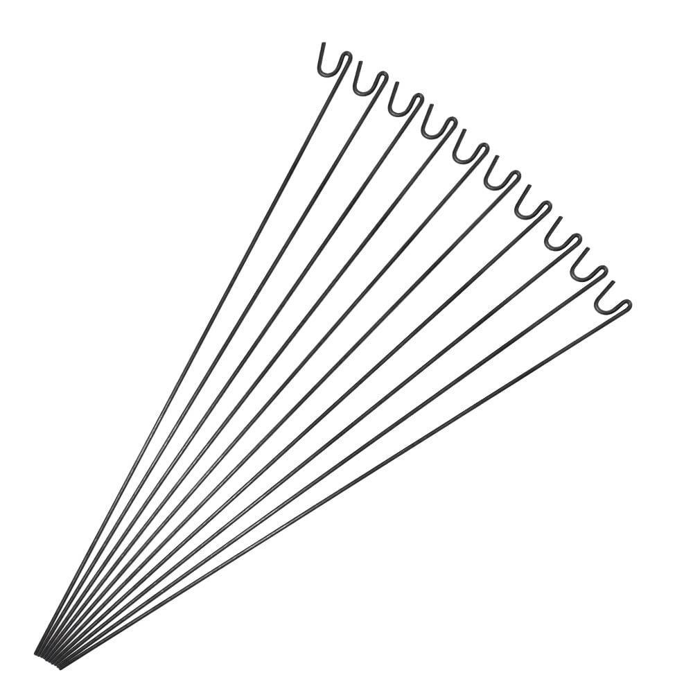ANSIO Fencing Pin 1.2m Long 8mm Thick Steel Fencing Pins Road Pins Non-Galvanised Metal Pins for Temporary Outdoor Garden Decking & Fencing (10 Pack)