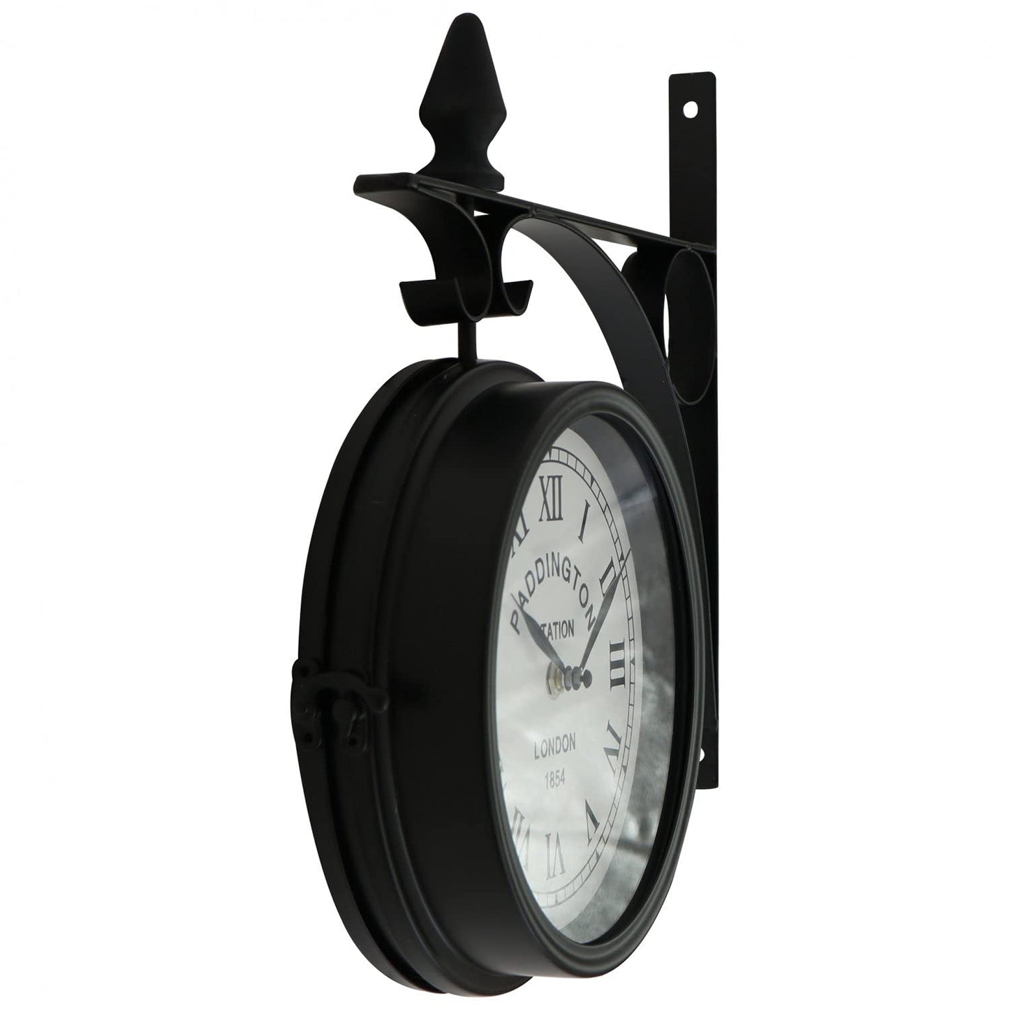 Oypla Double Sided Paddington Station Outdoor Garden Wall Clock