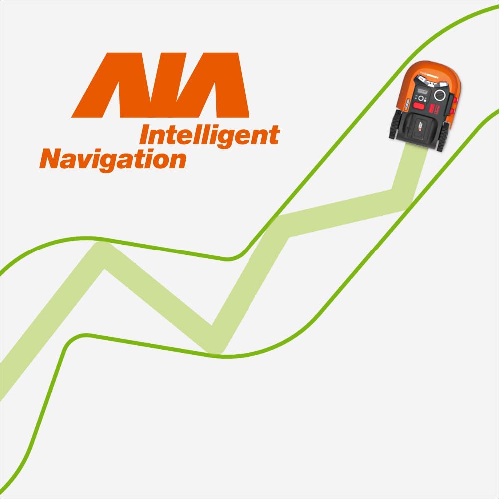 WORX Landroid S WR184E Robot Lawn Mower for small gardens up to 400m2 / Automatic robotic lawn mower for manicured lawn with application control, wifi connectivity, 20-50mm Cutting Height Range